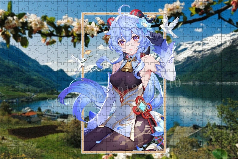 Video Game Anime Jigsaw Puzzle Garden Snow Mountain 300/500/1000 Pieces Genshin Impact Puzzles Gift Decompressed Educational Toy