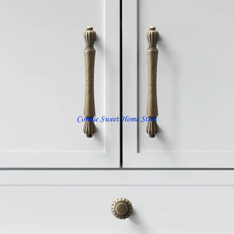 LXAF Set Of 4 Vintage French Cabinet Pull Kitchen Cabinet Pull Modern Traditional Cabinet Pull for Door & Drawers