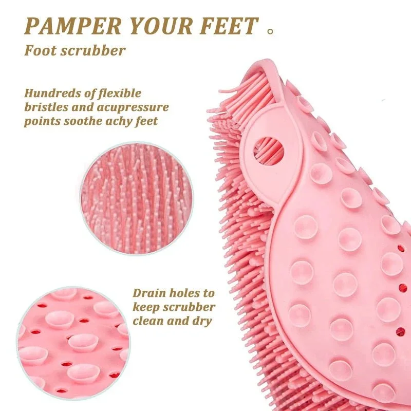 

Silicone Lazy Bath Back And Foot mat Rubbing Artifact Non-Slip Bathroom Massage Wall-Mounted Backrest for bathroom accessories