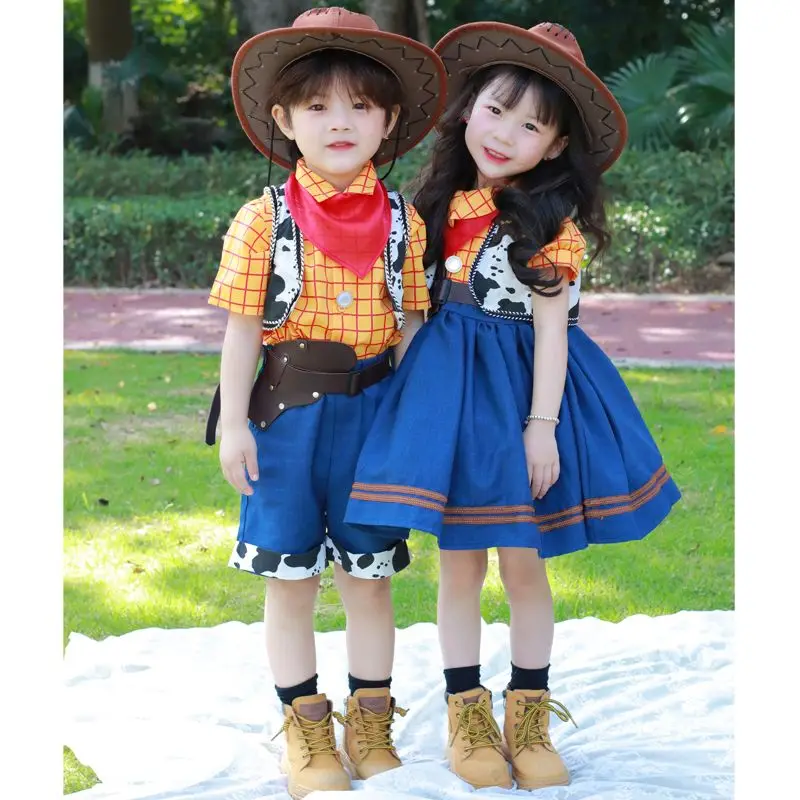 Disney simpatico cartone animato Buzz Lightyear Boy Summer New Outdoor Toy Story Theme Girl Dress Up Dress Up Dress Suit Regali di festa...