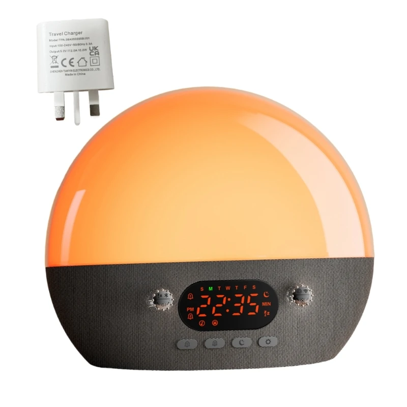 Sunrises Wake Up Alarm Clock with APPs Control White Noises Machine Speakers