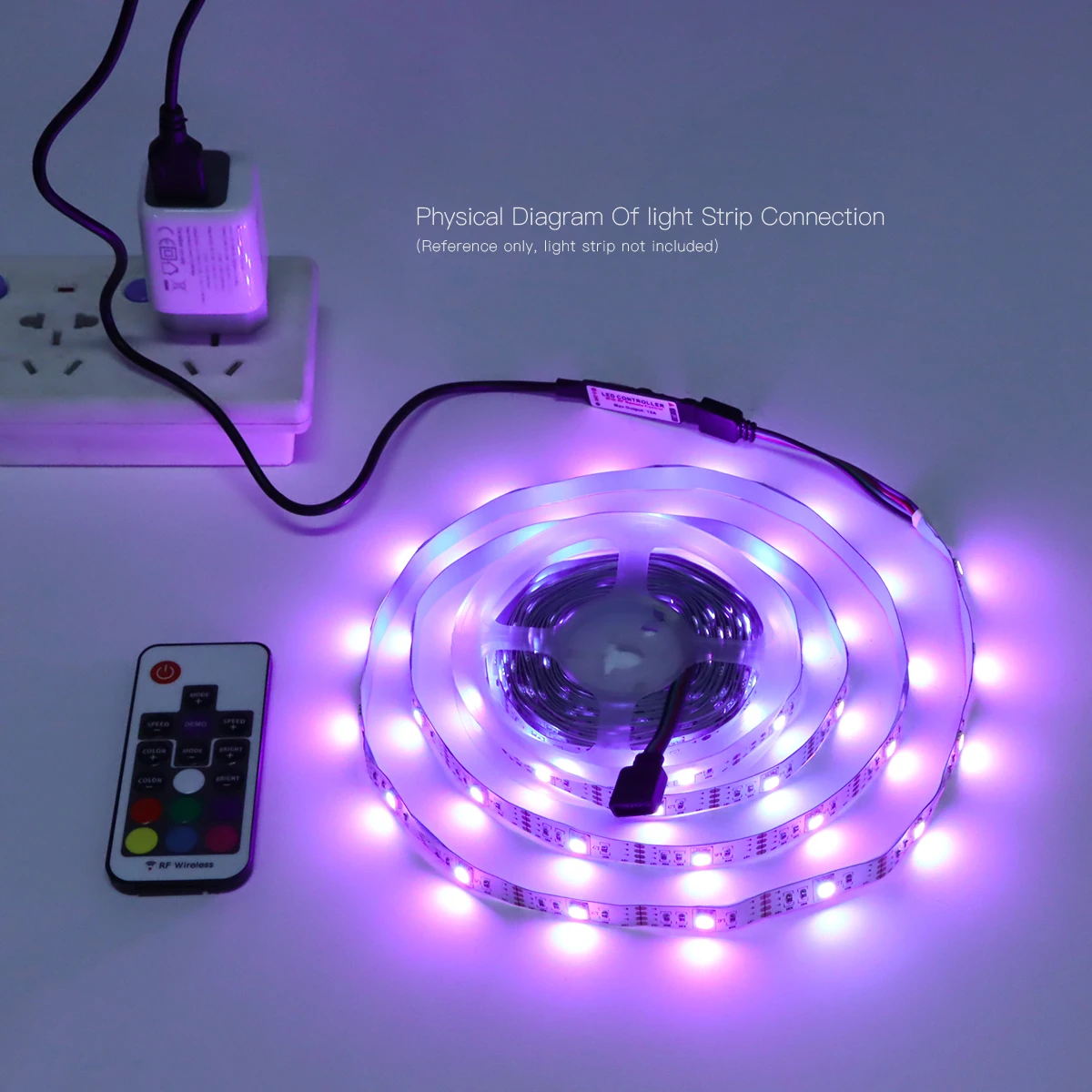 Kontroler USB 5 V LED RGB 11 klawiszy Bezprzewodowy pilot RF do neonowych taśm LED 5050 2835 RGB