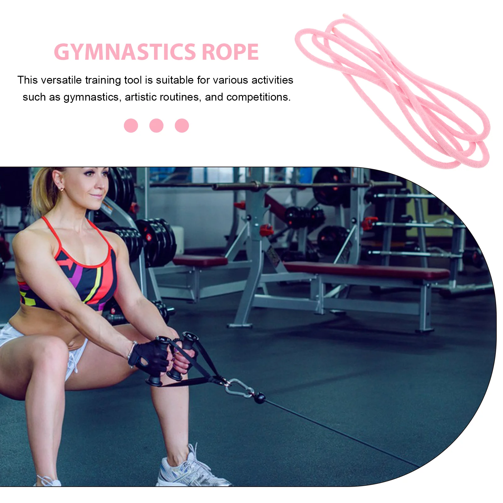 Rhythmic Gymnastics Rope Jump Workout Yoga Wall Ropes for Colored Cotton Artistic Portable Elasticity