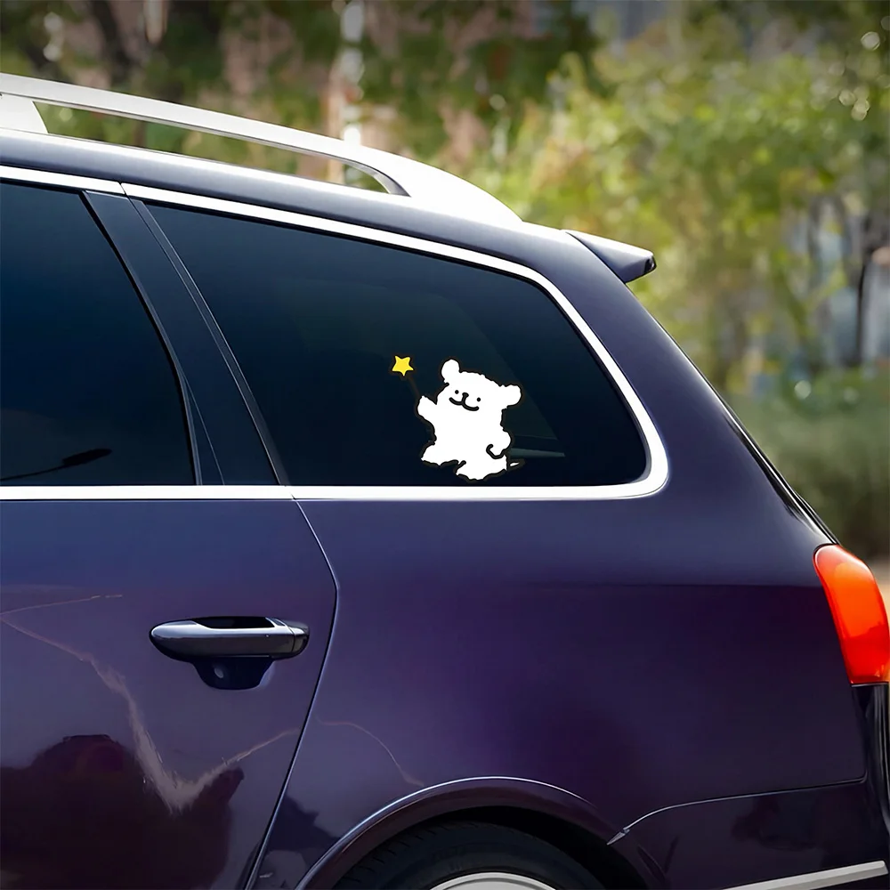 Cute Maltese Dog Anime Waterproof Vinyl Car Decals for Window Bumper Exterior Decorative Accessories Motorcycle Notebook Sticker