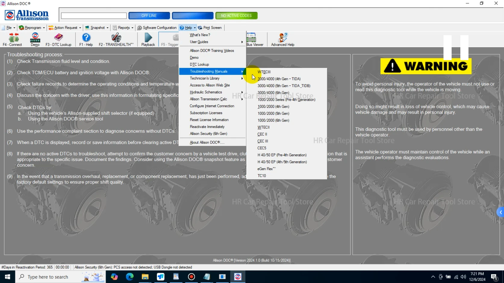 Allison DOC Premium 2024 GEN5 File 2024 أداة خدمة الكمبيوتر مع keygen يمكن أن تعمل لأدوات السيارات NEXIQ #6
