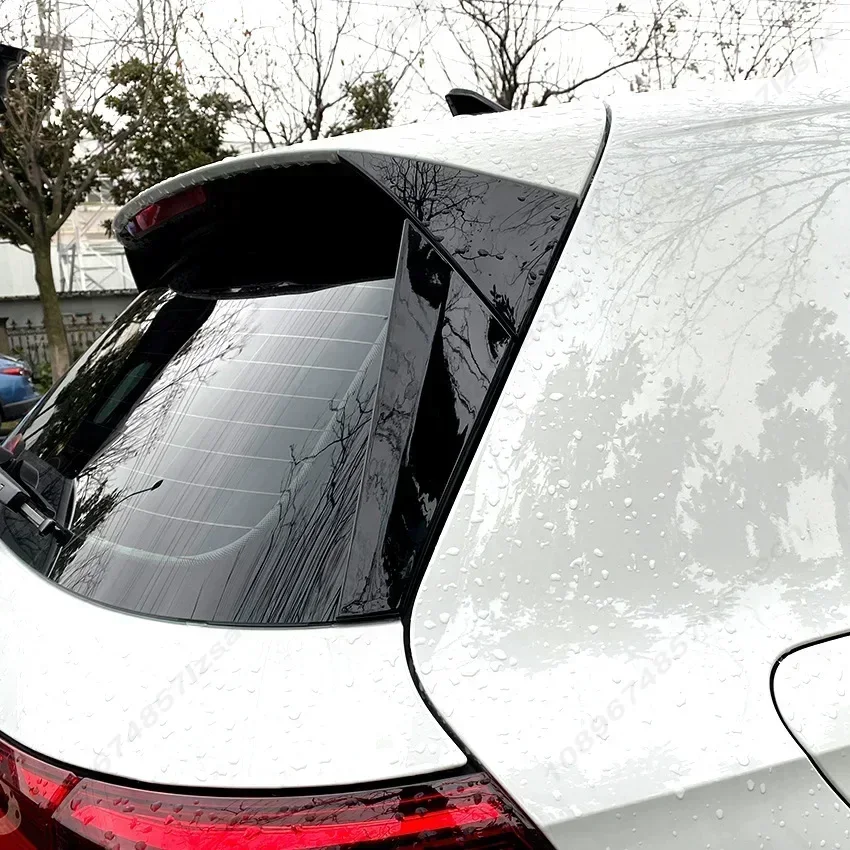 For Volkswagen VW Golf 8 MK8 GTI GTD TSI TDI 2020-2023 Rear Window Spoiler Side Wing Cover Splitters ABS Glossy Black Body Kit view 3