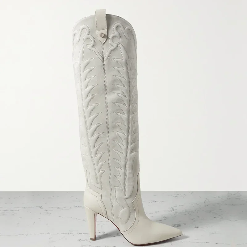 Ruede المرقعة التطريز الأحذية مثير أشار تو كعب رقيقة قبول مخصص الوافدين الجدد أزياء النساء الأحذية الحديثة #5