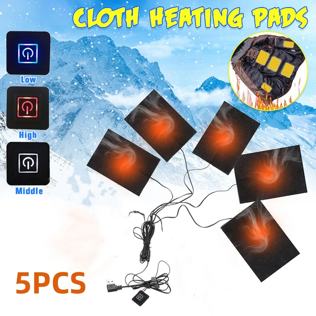 Electric Heating Pad Winter Thermal Accessory Adjustable Temperature Body Warmer Heated Sheet for Home Office USB Charging