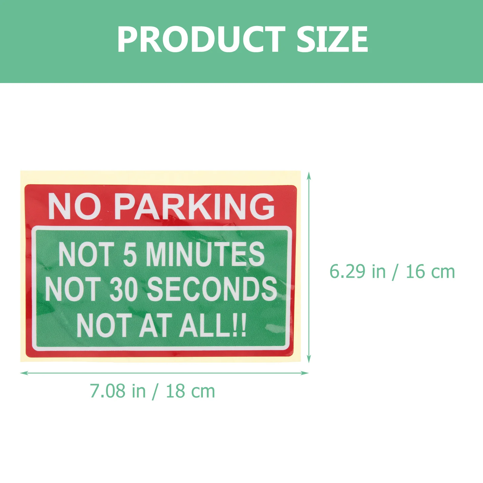 2pcs No Parking Sign Car Sticker Waterproof Pvc For Entrance Safety Warning Reminders Vehicle Sticker
