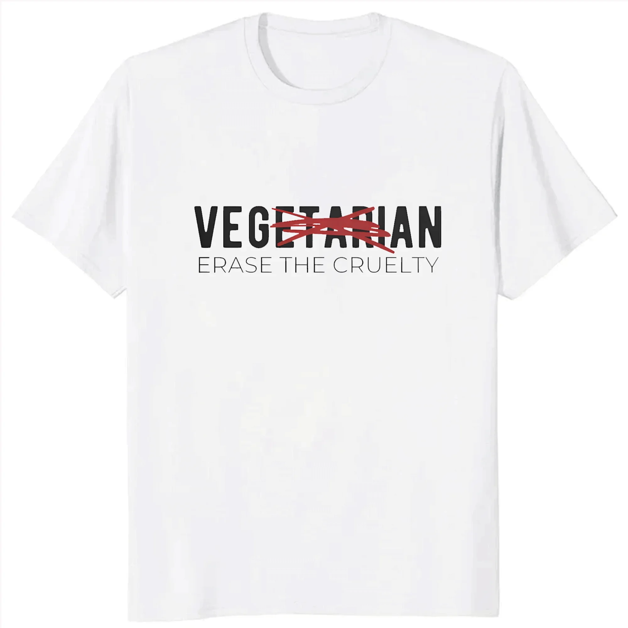 Veganism Not Vegetarian T-Shirt Erase The Cruelty for Vegan Activists Gift for Animal Lovers Vegatarian Animal Abuse Tee Shirt