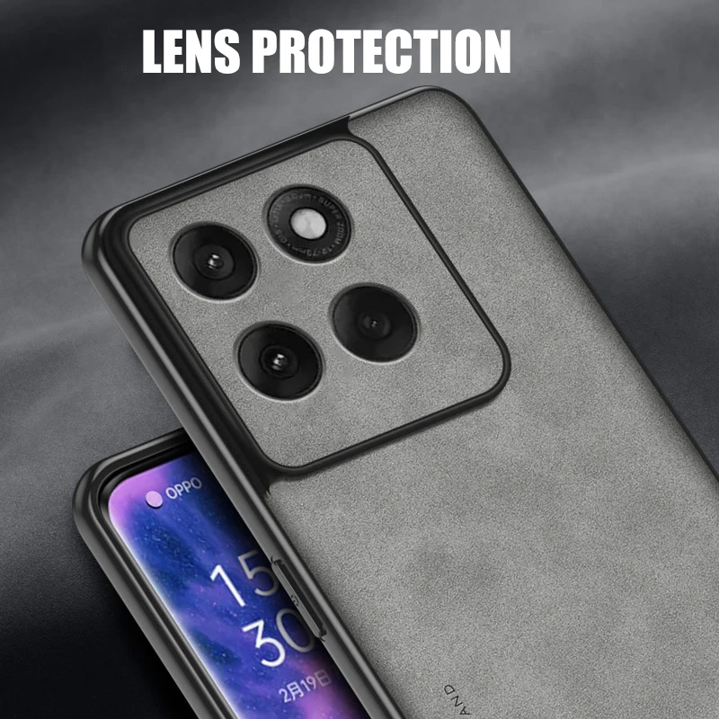 Case for Motorola Edge 60 Pro TPU Soft Frame Sheepskin Leather Back Coque Cover Protect Shockproof