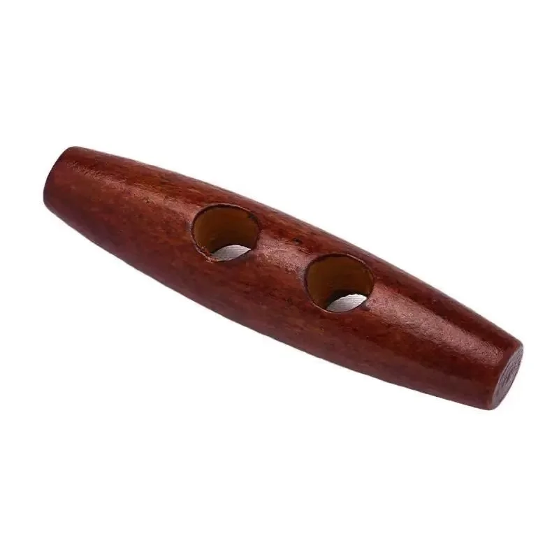 10pcs 30/40mm 7 color Natural Wood Toggle Horn Buckles Wooden Buttons Sewing Crafts for Overcoat Handmade Oval Stopper Button view 2