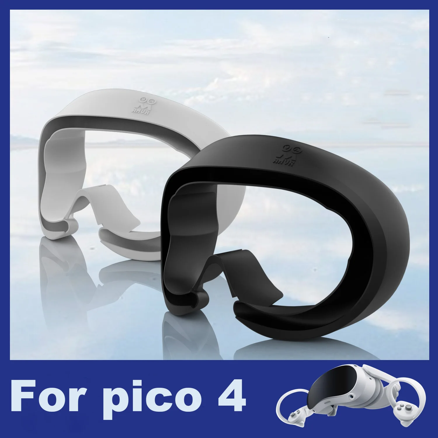 

Silicone Face Cover for Pico 4 VR Glasses Replacement Face interface Protective Cover Sweat-proof Eye Mask for PICO4 Accessories