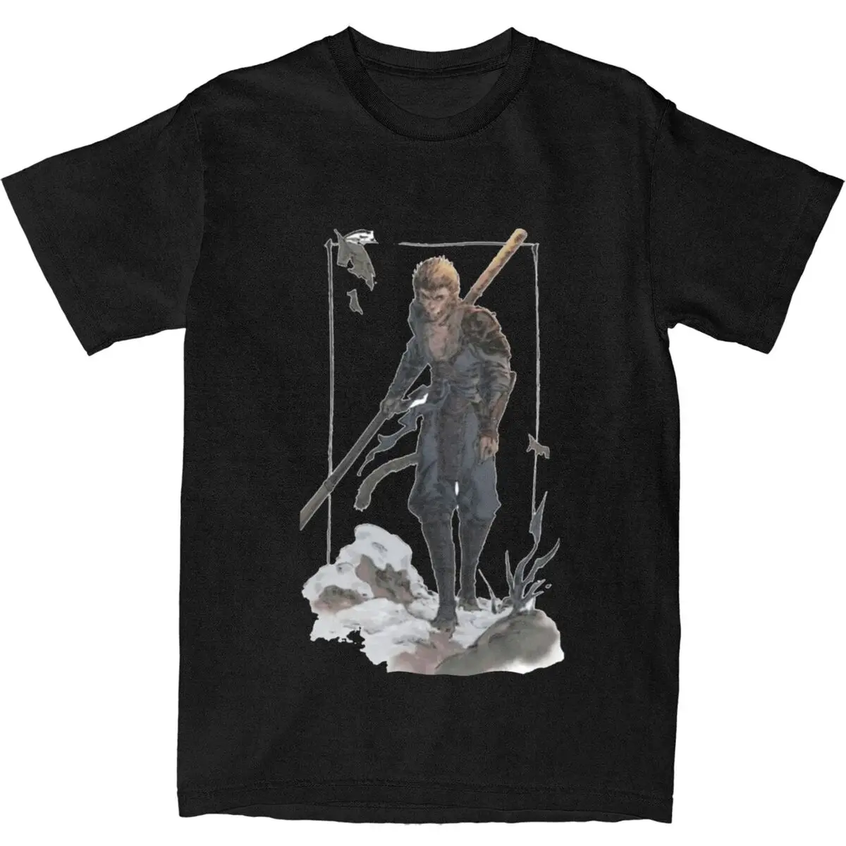 

Black Myth Wukong Game T Shirt Men Cool Monkey Aesthetic 100% Cotton T-Shirts Summer Crewneck Tee Shirt Cheap Plus Size Tops