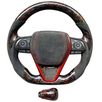 Forged Carbon With Colorful Flakes Optional High Gloss Carbon Fiber Black Car Fitment Steering Wheel for Cam Ry Toy Ota