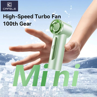 CAFELE Mini High-Speed Handheld Fan 100 Wind Speed 4000mAh Desktop Fan For Outdoor, Travel And Camping Easy To Carry Around