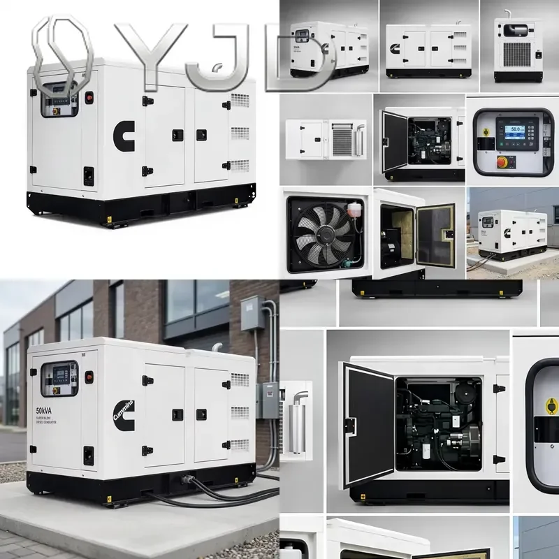 50kVA Super Silent Generator Set Engine 3 Phase 400V 50Hz Enclosed Power Generator for Commercial Use