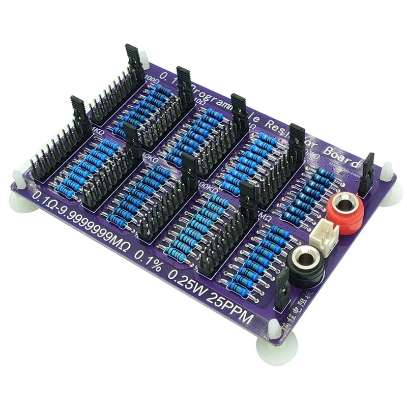 0.1Ω-9. 9999999 MΩ 0.1% 0.25W 25PPM Programmable Resistor Board ความต้านทานความอดทน 0.1% ความแม่นยําสูง 8-Segment