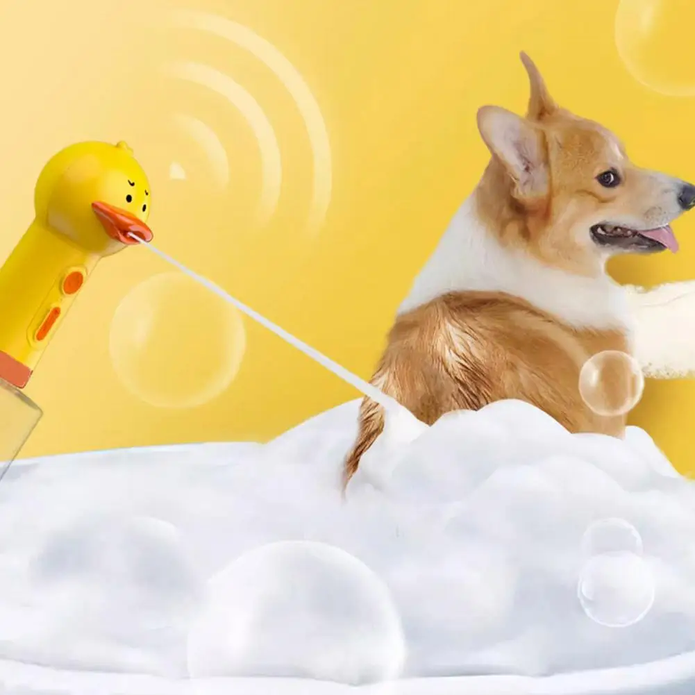 Yellow Duck Foam Pet Cleaning Machine USB Charging Automatic Soap Dispenser Cat Machine Electric Foam Cleaning Dog Accessories