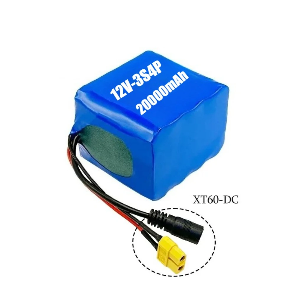 18650 بطارية 12 فولت 3S4P 20 أمبير بطارية محمولة 12 فولت بطارية ليثيوم أيون قابلة للشحن تيار مستمر قدرة 12.6 فولت كام مراقب + شاحن #2