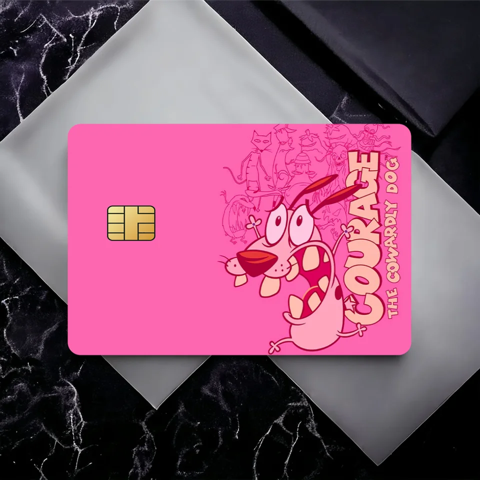 Cartoon C-Courage C-Cowardly Dog Funny Film Skin Cover Credit Card