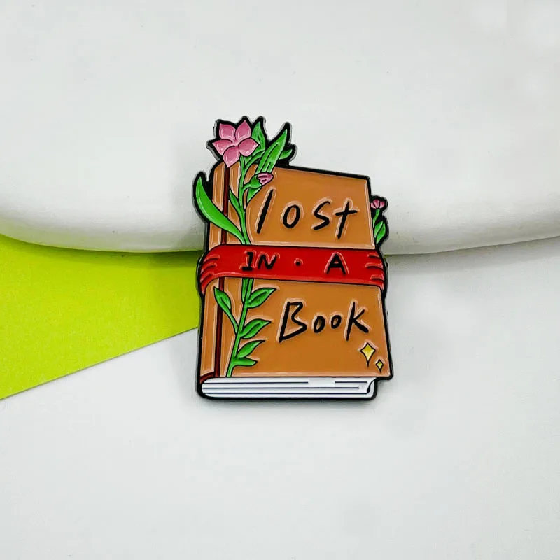 Lost Book Brooch Literary Floral Badge The Perfect Gift For Book Lovers A Charming Accessory For Bags And Clothing
