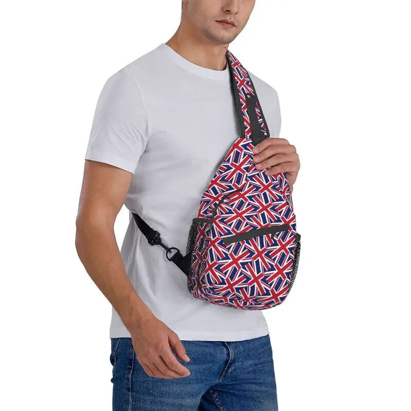 Sac à bandoulière personnalisé pour homme, sac à dos de poitrine, voyage, randonnée, sac à dos, Royaume-Uni, Royaume-Uni, britannique, cool