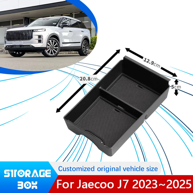 

For Jaecoo J7 PHEV 2025 Chery Tansuo 06 2024 2023 Central Upper Layer Armrest Storage Box Container Holder Interior Accessories
