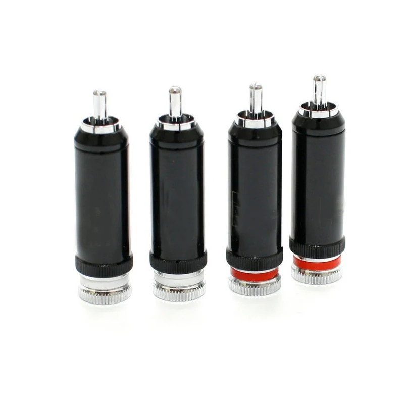 DIYLIVE 8 Uds HIFI alta fidelidad Alemania WBT 0102AG chapado en rodio hueco RCA cabeza de loto enchufe de señal de fiebre terminal de 9mm
