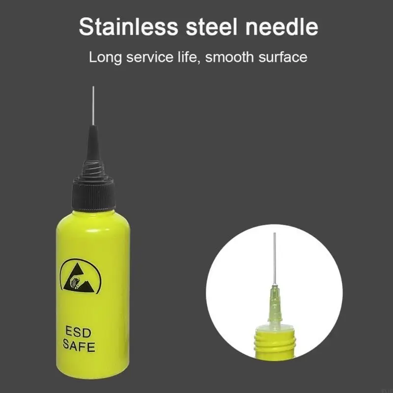 

WXTC 65ml Leak Proof Needle Bottle ESD Dispenser Plastic Solvent Bottle For Glues Removal Instrument Care Tool Maintenance