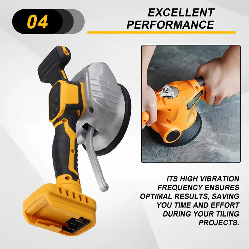 Tile Vibration Leveling Machine Tiler Vibrator Tool  Adjustable Speed & Digital Display For Dewalt 18V 20V Battery