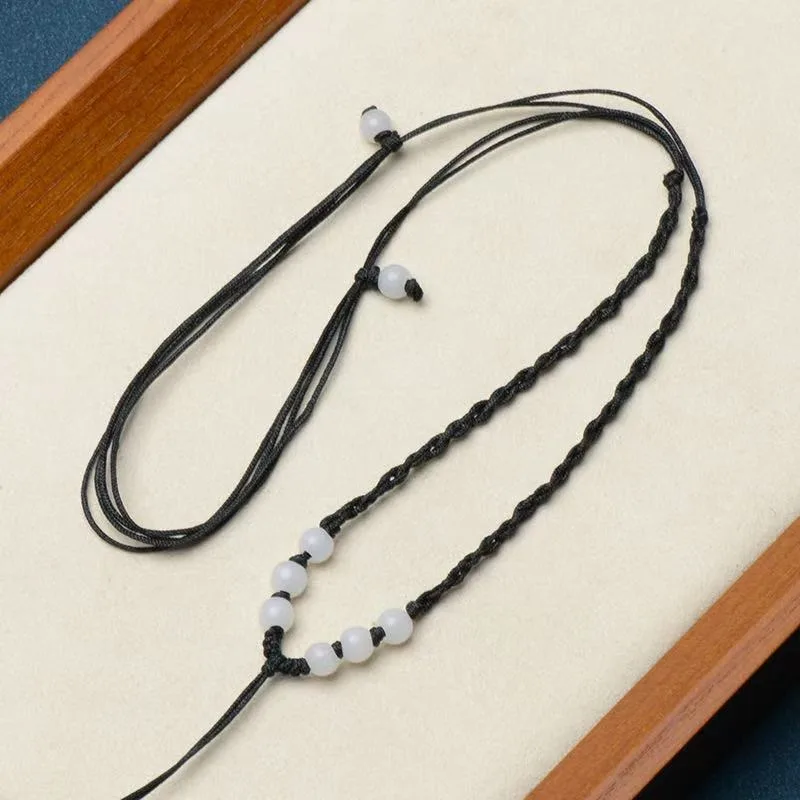 Wholesale Hand-woven Pendant Lanyard Jade Pendant Jadeite Necklace Rope Pendant Men's and Women's Neck Rope