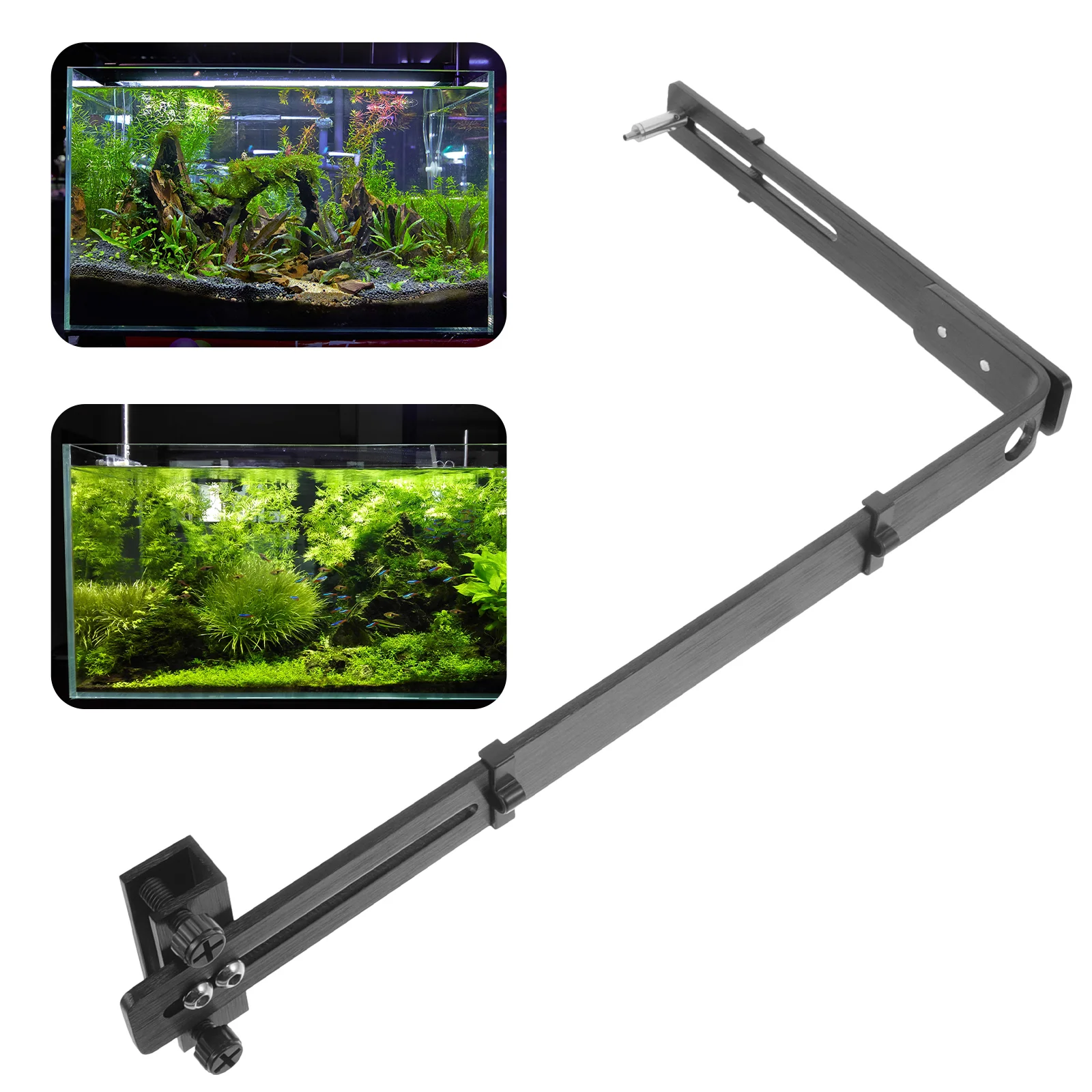 

Plant Stand Fish Tank Light Bracket Accessories Water Grass Lamp Aquarium Black Professional Holder