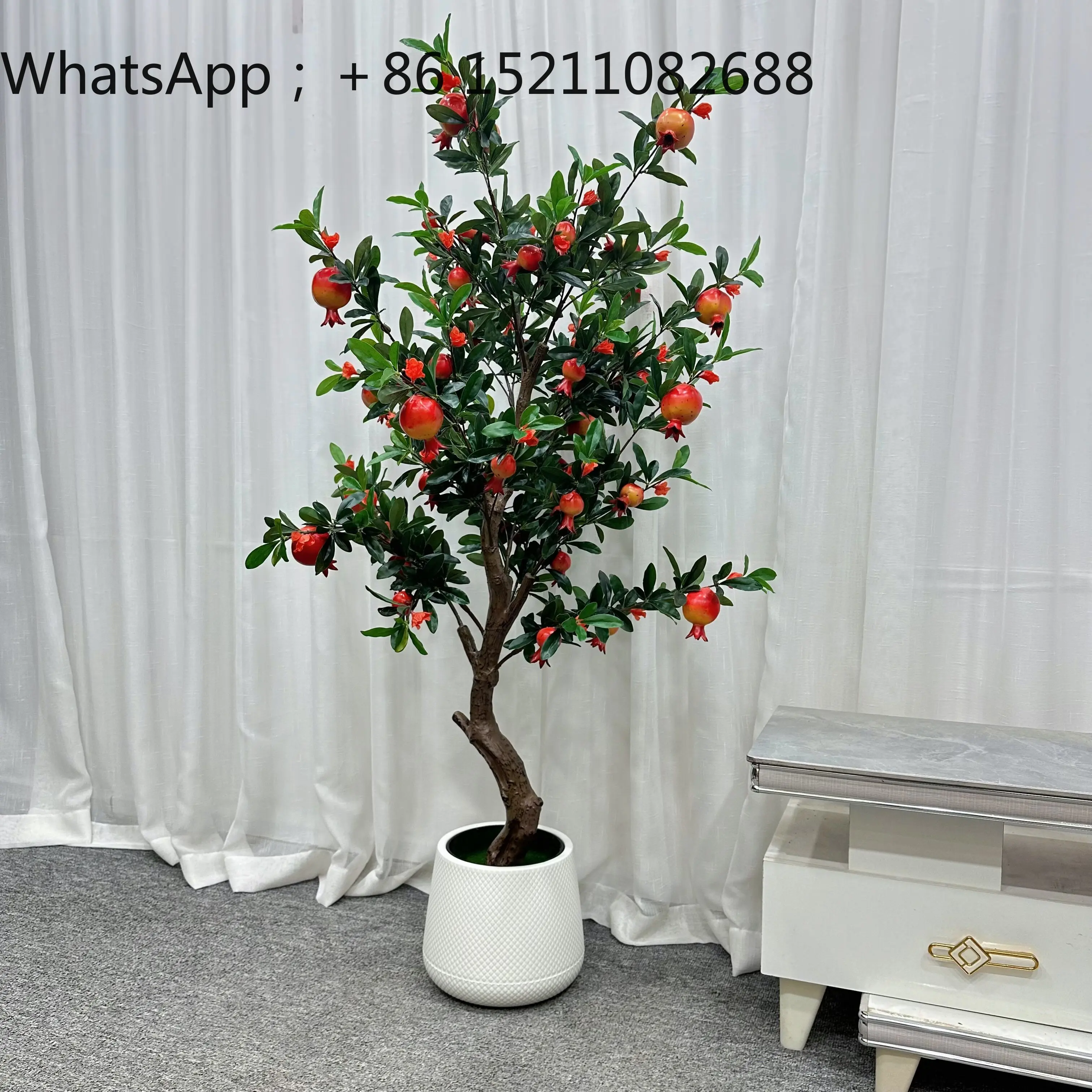 SCY simulation pomegranate tree living room indoor fake green plant decoration simulation process floor ornament