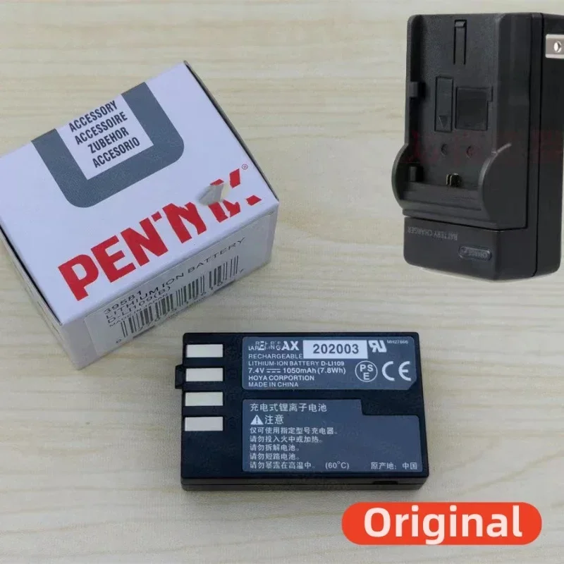 100%Original 1050mAh for PENTAX D-LI109 K30 K50 K70 K500 KR KP K2 KS1 KS2 Camera Battery