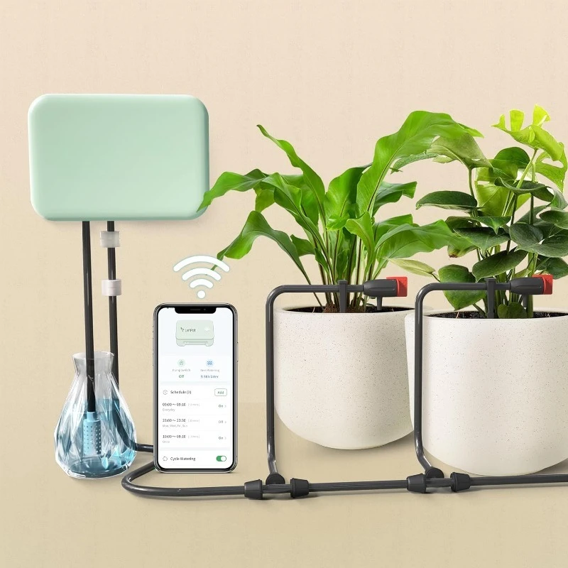 

Automatic Watering System for Potted Plants, [Wi-Fi & App Control] Drip Irrigation Kit System, Smart Plant Watering Devic
