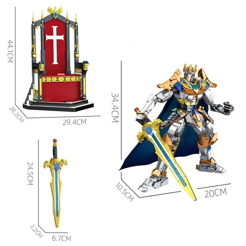 Caballeros europeos medievales rey Arthur bloques de construcción caballeros de la mesa redonda modelo ladrillos Juguetes