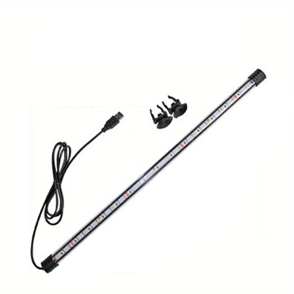 Waterproof USB Aquarium Light Underwater Multicolor/Blue white Fish Tank Light Bright Glass Tube Lighting Submersible Lamp