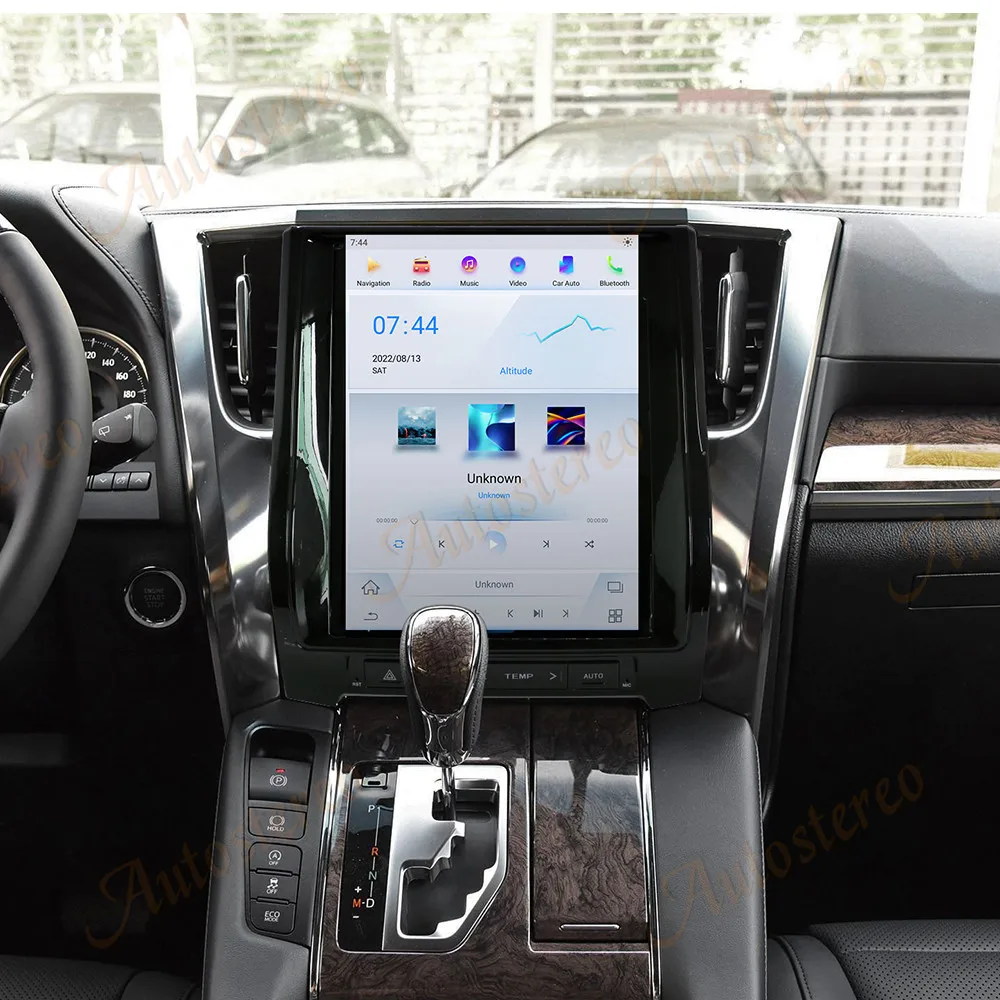 12.1Inch Upgrade Car GPS Radio For Toyota Alphard 30 Series 2015-2021 Multimedia Player Carplay Vertical Screen Android 13 Auto