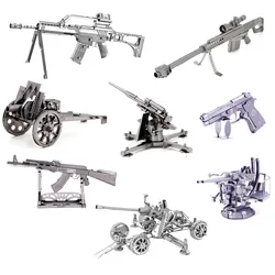 MIni 3D Metal puzzle Guns Jigsaw Model AK-47 Barrett Beretta G36 Colorful Puzzle Educational Toys Military Puzzles for Adults