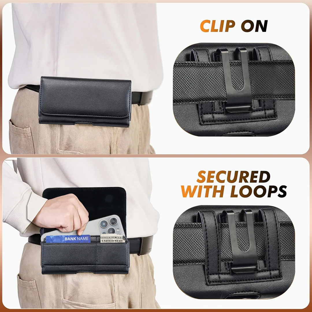 

PU leather card slot mobile phone waist bag with cross style, adjustable strap, magnetic flap closure multi-functional waist bag
