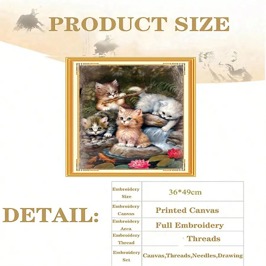 kitty 2027 New Style diy Art crafts for adults stamped cross stitch kit knitting and needlecraft embroidery sewing joy sunday