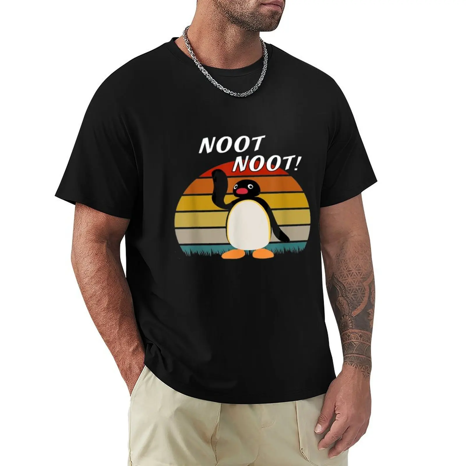 

Noot Noot Penguin Vintage Gift For Men Women Funny T-Shirt T-Shirt Personalized t-shirt oversized plus size tops Men's clothing