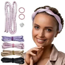 Heatless Curling Rod Headband Soft Hair Curlers No Heat Hair Rollers Lazy Silk Curls Sleeping Headband Ties Hair Styling Tools