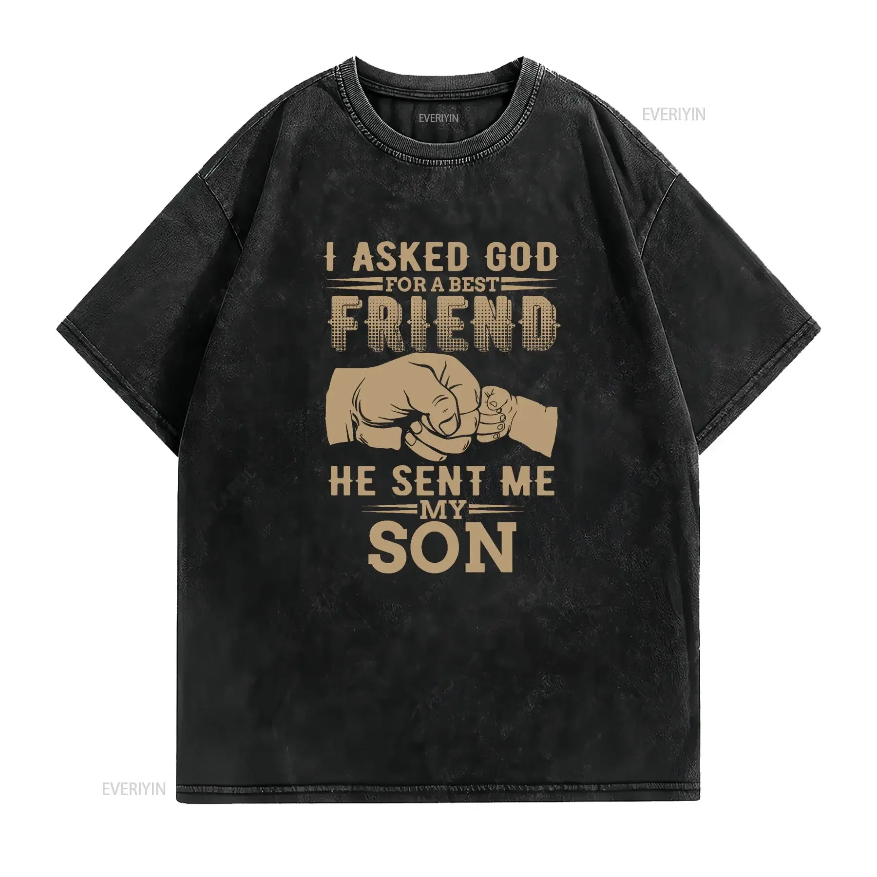 لقد طلبت الله من أفضل صديق أرسلني ابنتي الآباء يوم تي شيرت الأسرة خمر غسلها امتدت أنيق الشارع الشهير أوم