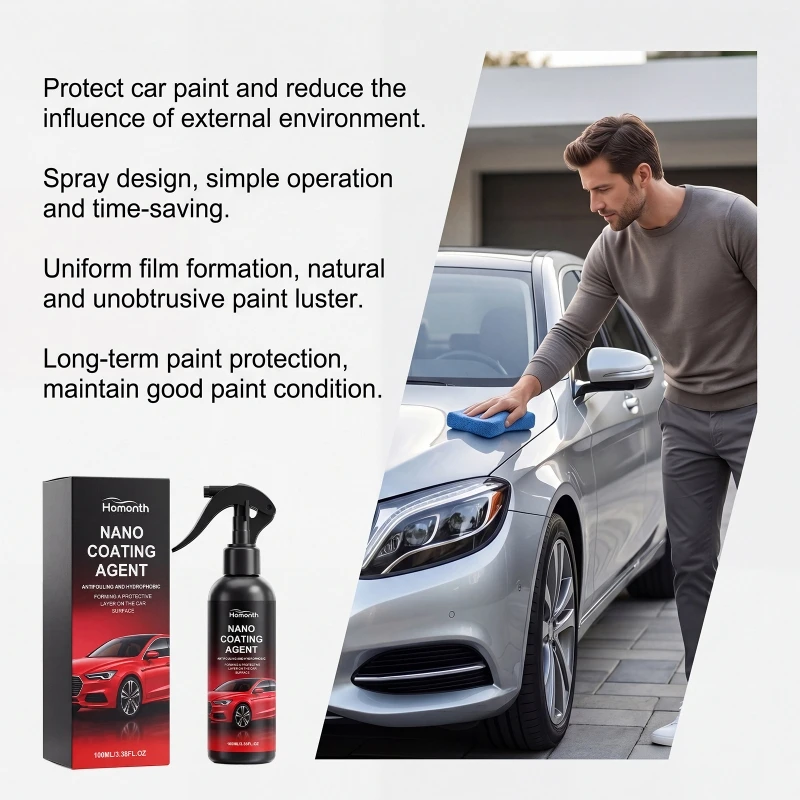 Vehicle Paint Coating Sprayed Liquid 100 for Garage Detailing and Daily Finish Upkeep, Easy Pump Bottle Use for Gloss D7YA