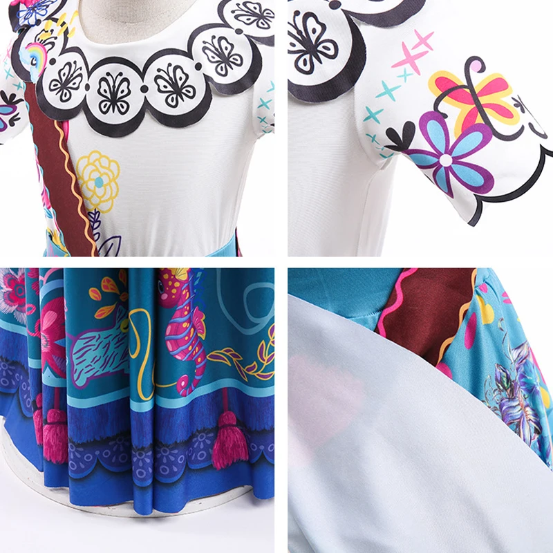 Encanto Mirabel Dress Up bambini halloween Costume Cosplay 2-12Y Cartoon Fancy Carnival Birthday Party Costume Toddler Outfit