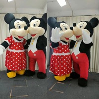 MINISO Disney  Inflatable Mickey Minnie Costume Mascot for Advertising Christmas Halloween Adult Fursuit Furry Carnival Hot Toys