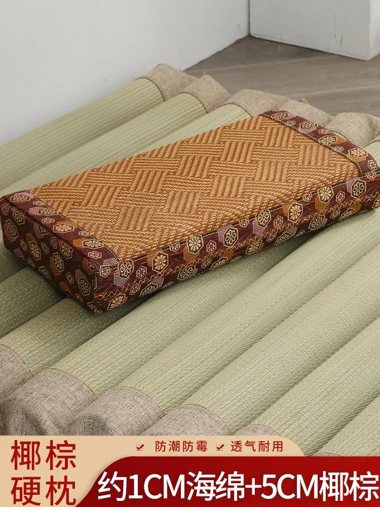 

Summer Tatami Pillow Sauna Bath Steam Room Tea Room B & B Cervical Spine Health Physiotherapy Coconut Palm Core Hard Pillow