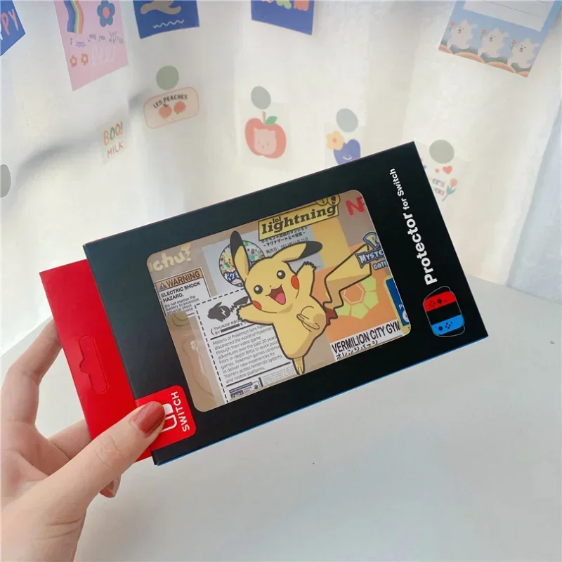 เคส Pokemon Pikachu Bulbasaur สำหรับเครื่องเล่นเกม Nintendo SWITCH คอนโซลควบคุมเกม NS OLED Joy CON เชลล์อุปกรณ์เคสซิลิโคนแบบนิ่ม